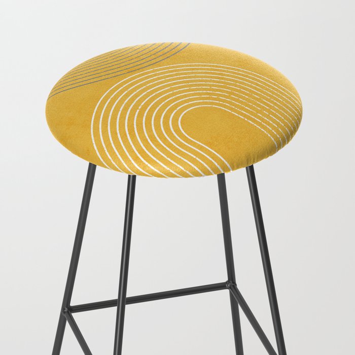 Golden Minimalist Abstract Stool Gallery Image 2