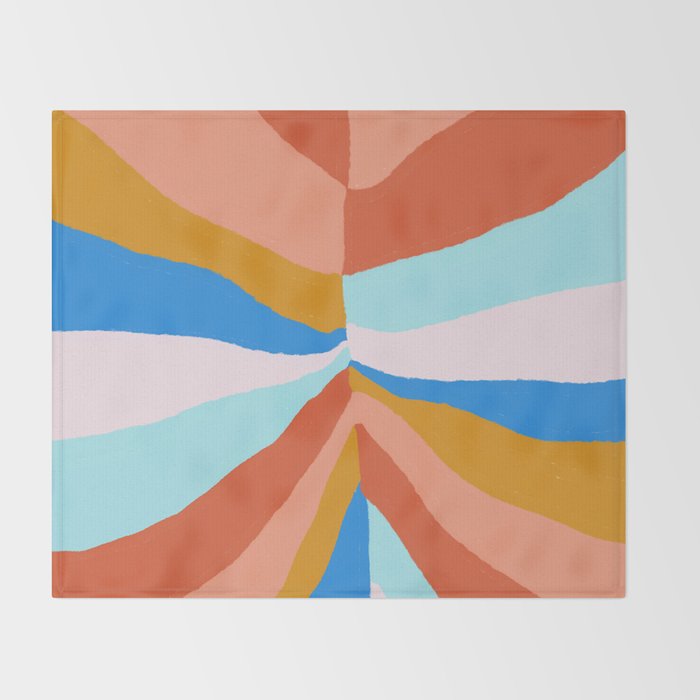 Camryn, rainbow leaf Throw Blanket Gallery Image 2