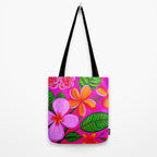 Tropical Plumeria and flora  Tote Bag Gallery Image 2
