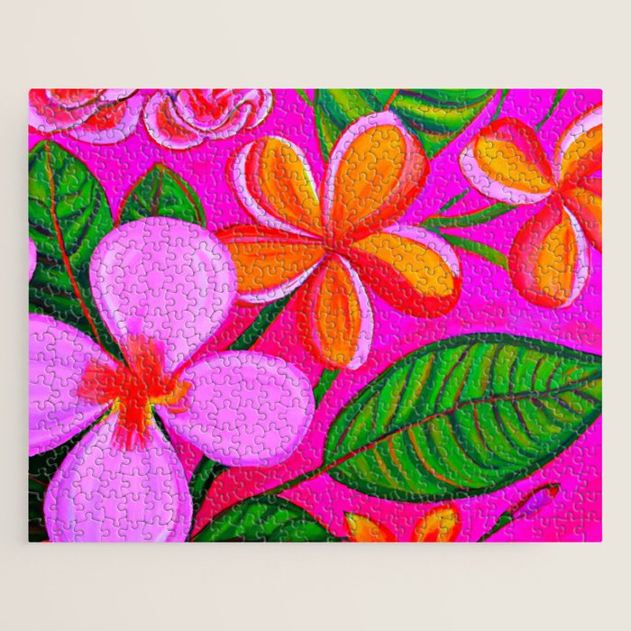 Tropical Plumeria and flora  Jigsaw Puzzle Gallery Image 1