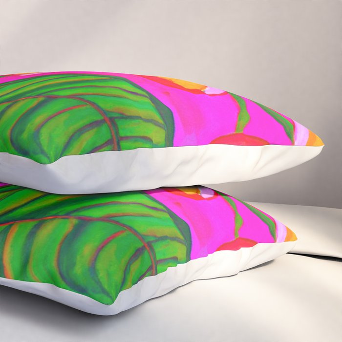 Tropical Plumeria and flora  Pillow Sham Gallery Image 3