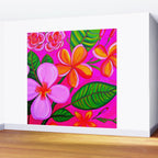 Tropical Plumeria and flora  Wall Mural Gallery Image 2