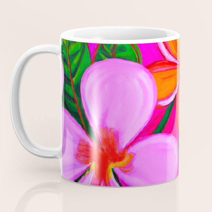 Tropical Plumeria and flora  Coffee Mug Gallery Image 3