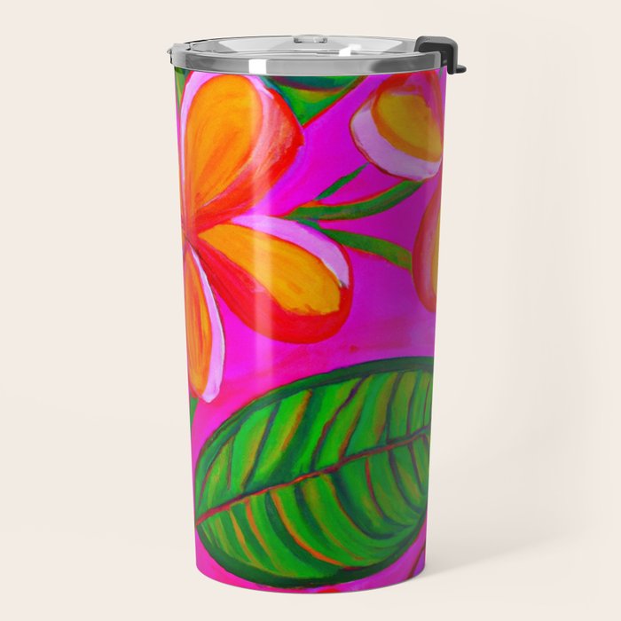 Tropical Plumeria and flora  Travel Mug Gallery Image 2