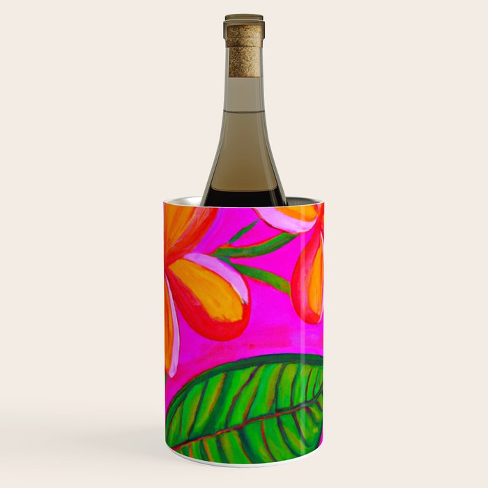 Tropical Plumeria and flora  Wine Chiller Gallery Image 3