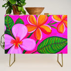 Tropical Plumeria and flora  Credenza Gallery Image 1