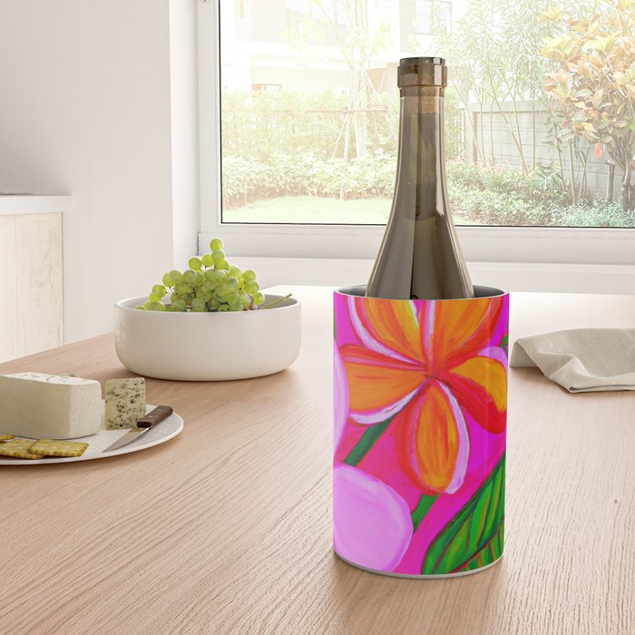 Tropical Plumeria and flora  Wine Chiller Gallery Image 4