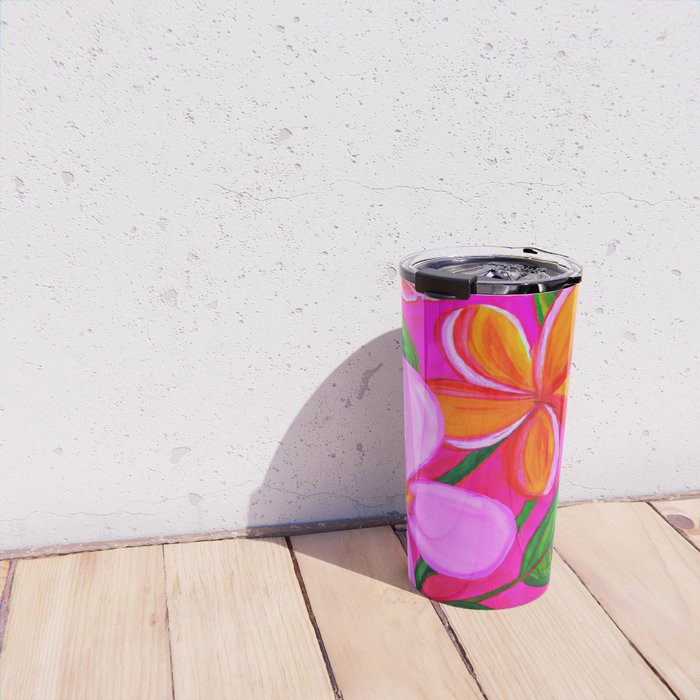 Tropical Plumeria and flora  Travel Mug Gallery Image 4