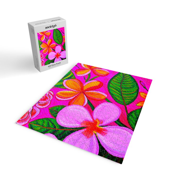 Tropical Plumeria and flora  Jigsaw Puzzle Gallery Image 2