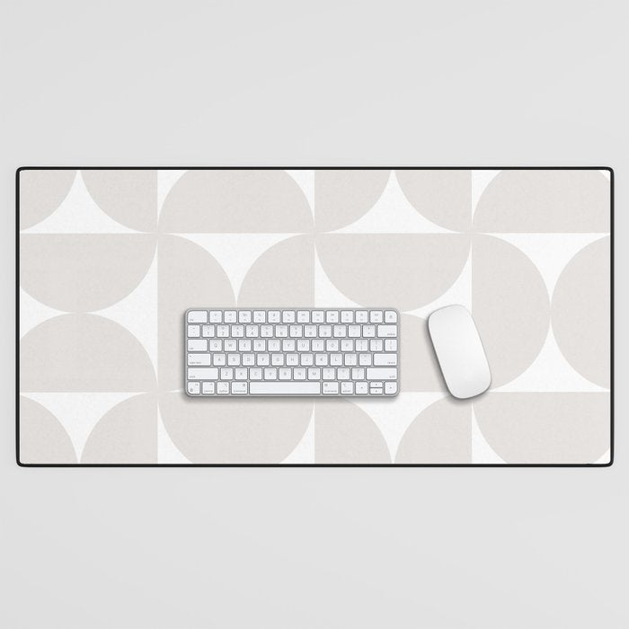 Bauhaus Mid Century Modern Geometric IV Grey Desk Mat Gallery Image 1