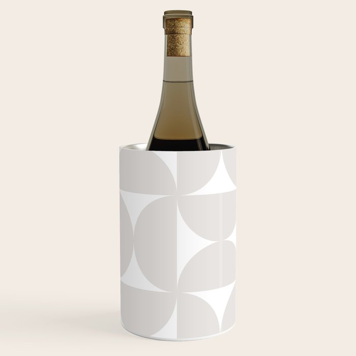 Bauhaus Mid Century Modern Geometric IV Grey Wine Chiller Gallery Image 1