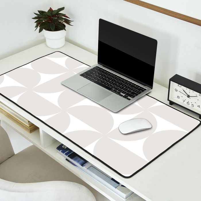 Bauhaus Mid Century Modern Geometric IV Grey Desk Mat Gallery Image 2