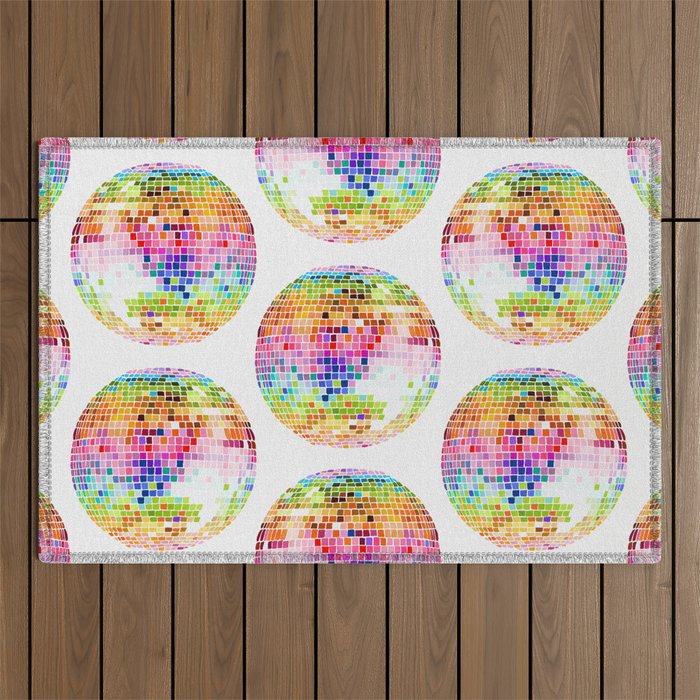 Disco Ball â Rainbow Outdoor Rug Gallery Image 1