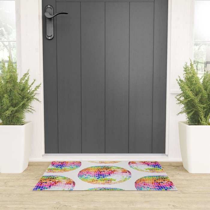 Disco Ball â Rainbow Welcome Mat Gallery Image 3