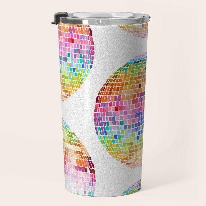 Disco Ball â Rainbow Travel Mug Gallery Image 3