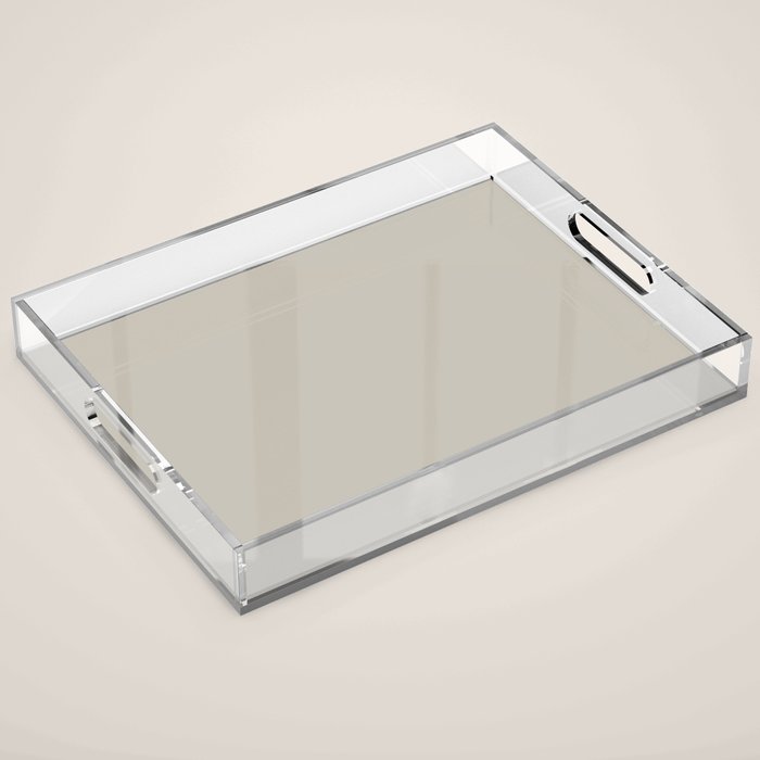Agreeable Gray light neutral solid color  Acrylic Tray Gallery Image 1