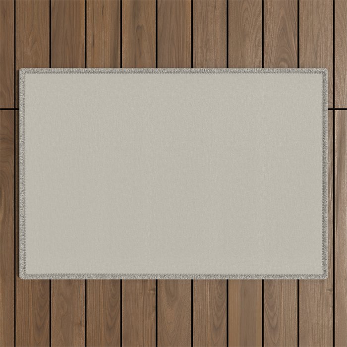 Agreeable Gray light neutral solid color  Outdoor Rug Gallery Image 1