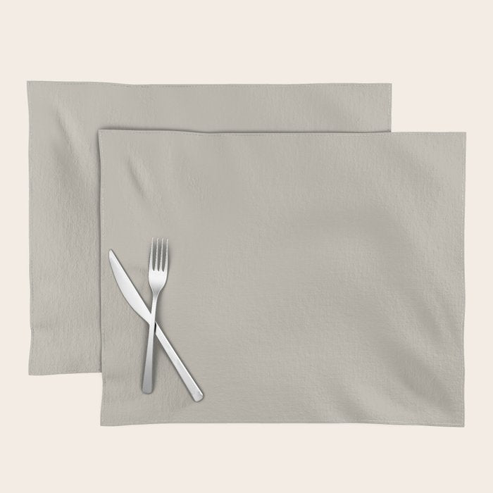 Agreeable Gray light neutral solid color  Placemat Gallery Image 1