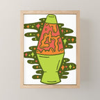 Lit Lava Lamp in Orange Mini Art Print Gallery Image 1