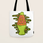 Lit Lava Lamp in Orange Tote Bag Gallery Image 1
