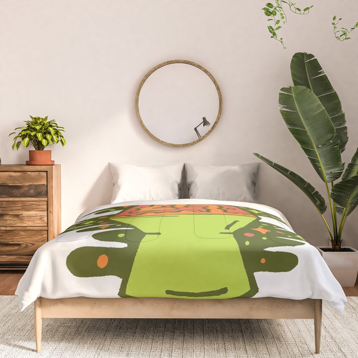 Lit Lava Lamp in Orange Comforter Gallery Image 3