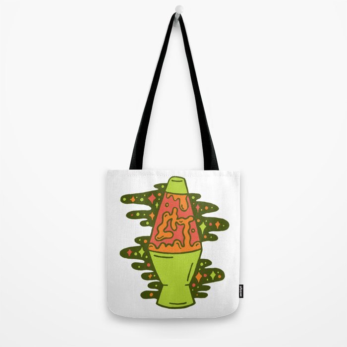Lit Lava Lamp in Orange Tote Bag Gallery Image 2