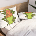 Lit Lava Lamp in Orange Pillow Sham Gallery Image 2