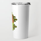 Lit Lava Lamp in Orange Travel Mug Gallery Image 2