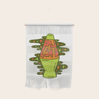 Lit Lava Lamp in Orange Wall Hanging Gallery Image 1