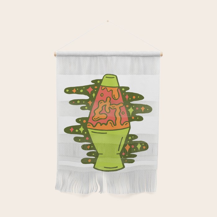 Lit Lava Lamp in Orange Wall Hanging Gallery Image 1