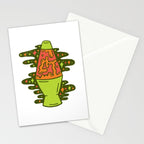 Lit Lava Lamp in Orange Stationery Card Gallery Image 2