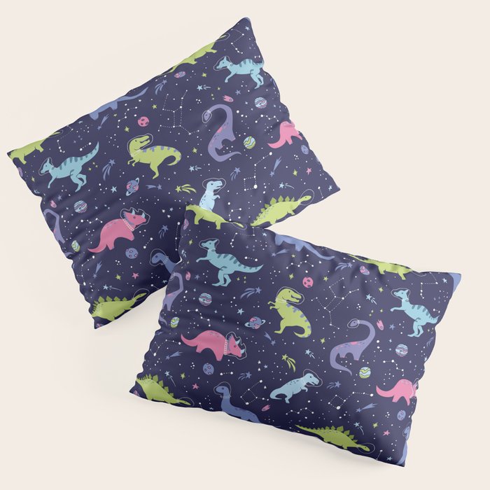 Dinosaurs in Space Pillow Sham Gallery Image 3