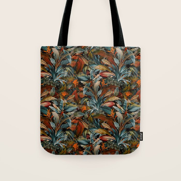 Tropical Night Garden Multicolor Tote Bag Gallery Image 1