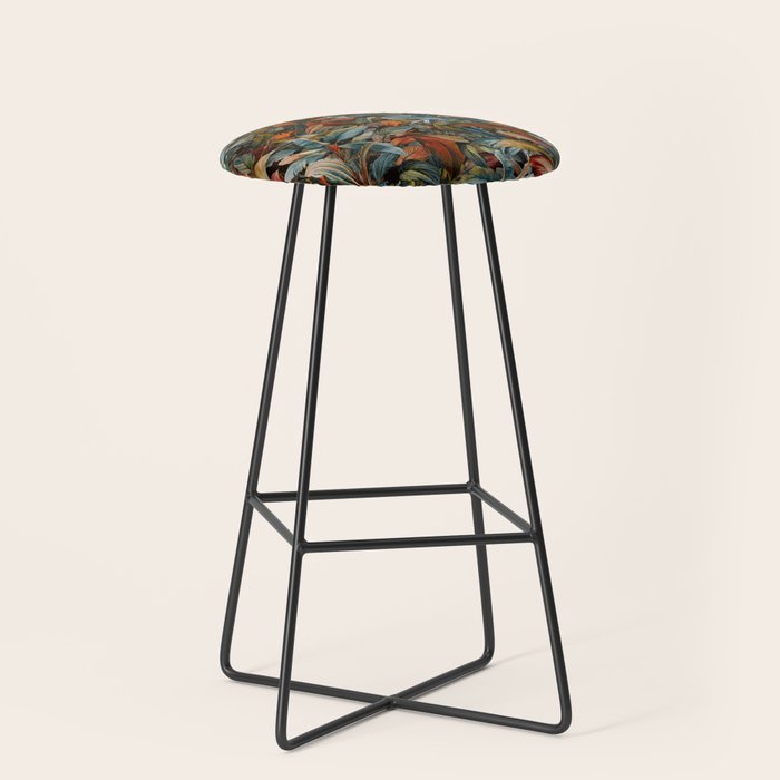Tropical Night Garden Multicolor Stool Gallery Image 1