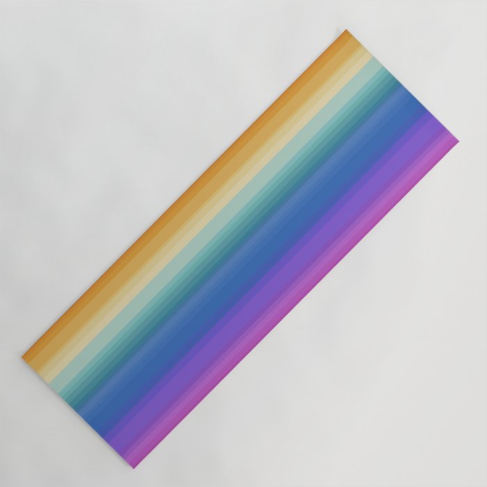 Classic Stripes XVI - Ombre Rainbow Yoga Mat Gallery Image 1
