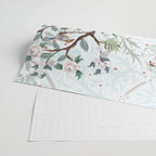 Chinoiserie Aqua Peacock Floral & William Morris Art Wrapping Paper Gallery Image 2
