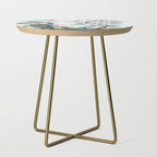 Chinoiserie Aqua Peacock Floral & William Morris Art Side Table Gallery Image 1
