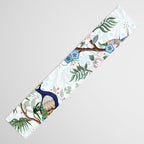 Chinoiserie Aqua Peacock Floral & William Morris Art Table Runner Gallery Image 3