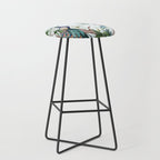 Chinoiserie Aqua Peacock Floral & William Morris Art Stool Gallery Image 1