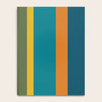 Vertical Stripe Pattern in Moroccan Teal Blue Orange Green Mustard Notebook Gallery Image 4