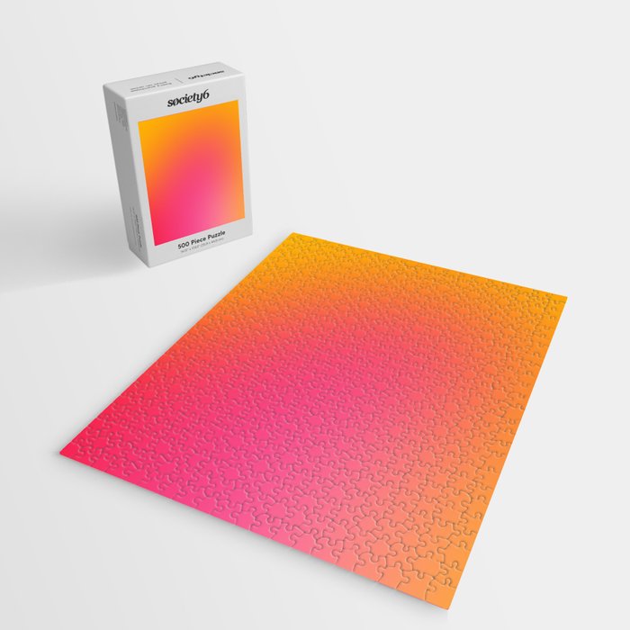 Glowy Orange And Pink Gradient Jigsaw Puzzle Gallery Image 2