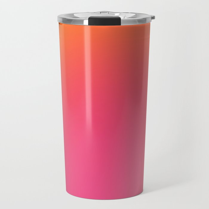 Glowy Orange And Pink Gradient Travel Mug Gallery Image 1