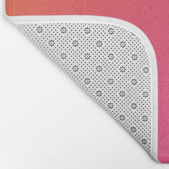 Glowy Orange And Pink Gradient Bath Mat Gallery Image 2