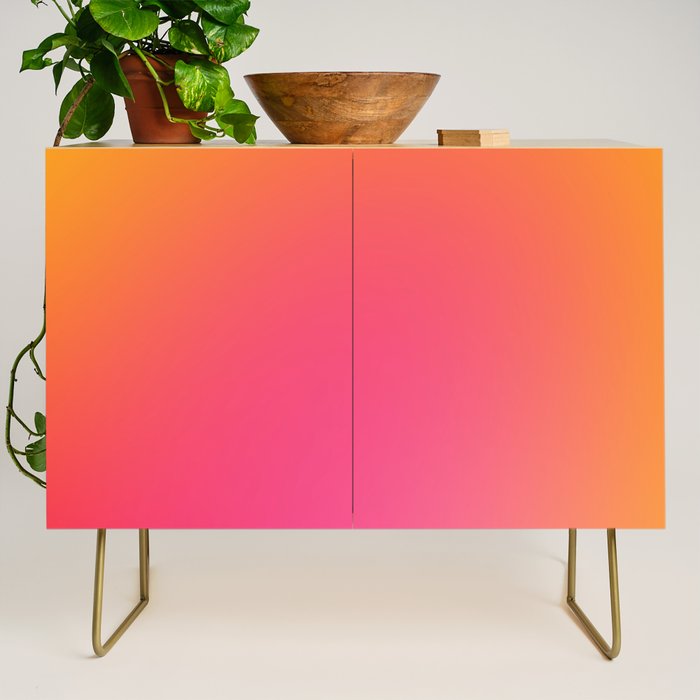 Glowy Orange And Pink Gradient Credenza Gallery Image 1