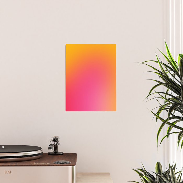 Glowy Orange And Pink Gradient Poster Gallery Image 2
