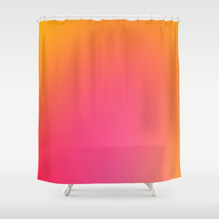 Glowy Orange And Pink Gradient Shower Curtain Gallery Image 1