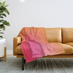 Glowy Orange And Pink Gradient Throw Blanket Gallery Image 1