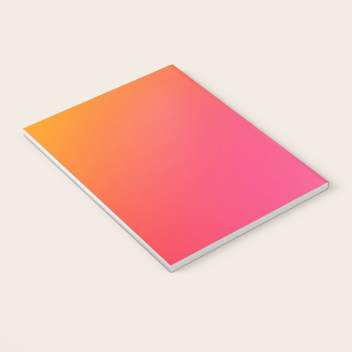 Glowy Orange And Pink Gradient Notebook Gallery Image 3