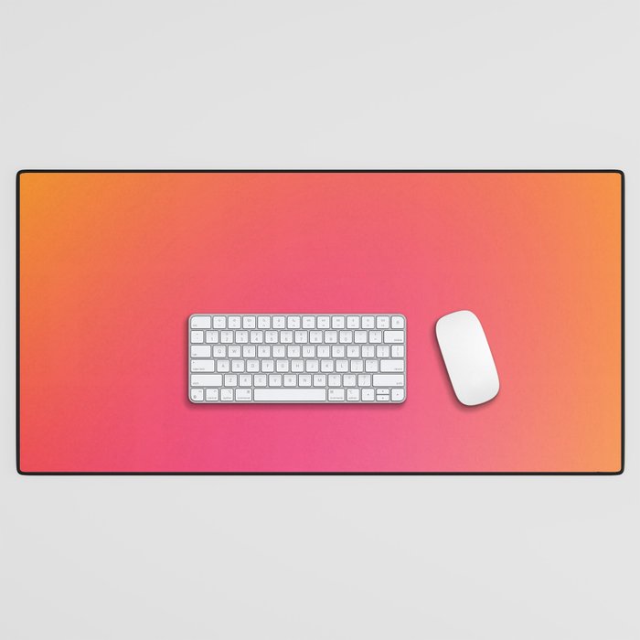 Glowy Orange And Pink Gradient Desk Mat Gallery Image 1