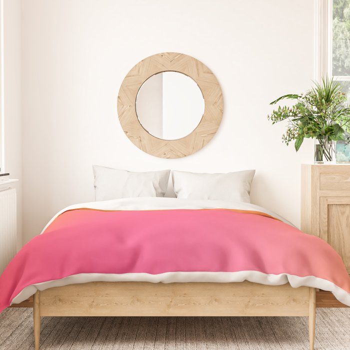 Glowy Orange And Pink Gradient Duvet Cover Gallery Image 3